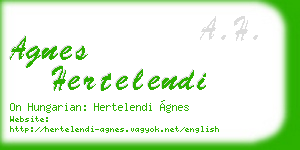 agnes hertelendi business card
