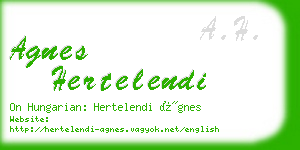 agnes hertelendi business card